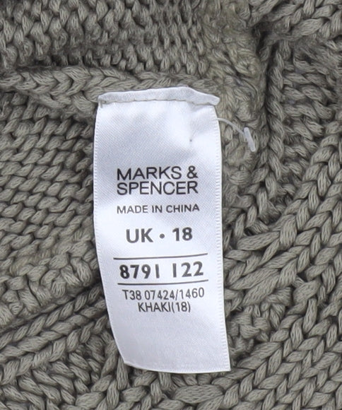 Marks and Spencer Women's Green Short Sleeve Cardigan