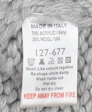 Next Women's Grey M Collared Cardigan Acrylic Wool