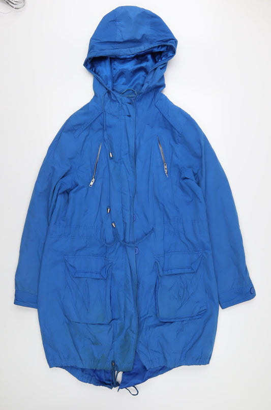 Marks and Spencer Women's Blue Parka Jacket Size 14