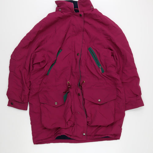 St Michael Women's Pink Parka Jacket, Size 14, Hooded