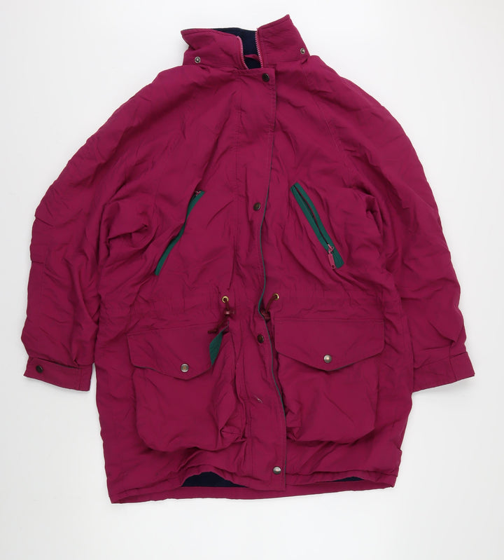 St Michael Women's Pink Parka Jacket, Size 14, Hooded