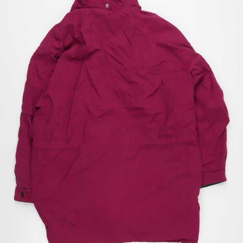 St Michael Women's Pink Parka Jacket, Size 14, Hooded