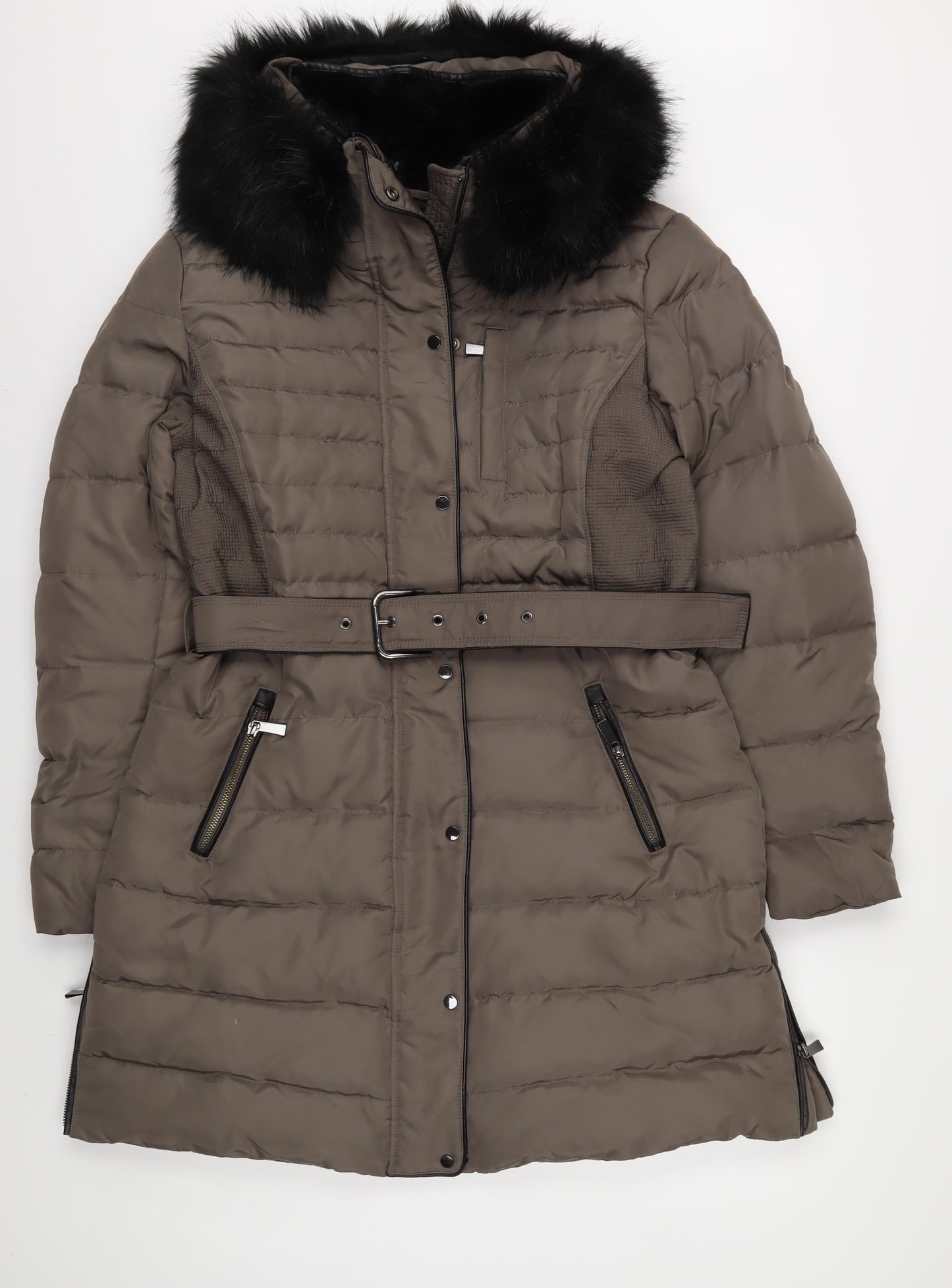 Zara Basic Women's Brown Long Puffer Coat XL