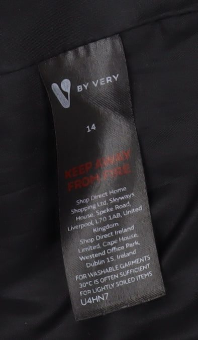 V by Very Women's Black Puffer Jacket Size 14