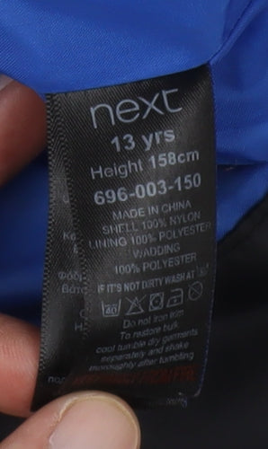 Next Boys Black Hooded Puffer Jacket 13 Years