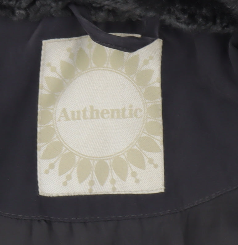 BHS Women's Black Parka Size 14 Hooded Coat