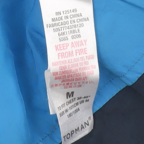 Topman Men's Blue Windbreaker M Casual Jacket