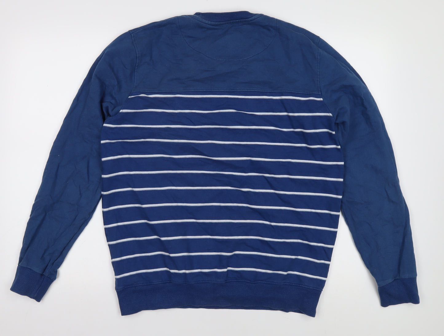 Stock & Co Men's Blue Striped Pullover Sweatshirt M
