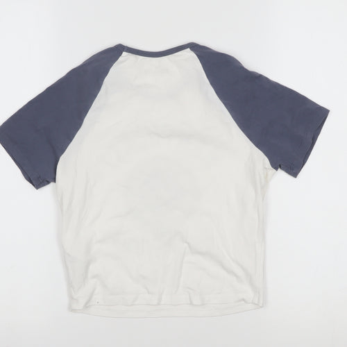 Hollister Boys White and Black Nautical Graphic T-Shirt - S