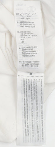 Hollister Boys White and Black Nautical Graphic T-Shirt - S