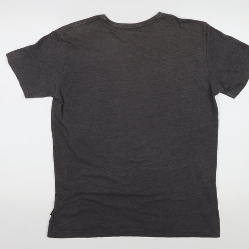 Seventyseven Men's Grey Graphic Print T-Shirt L