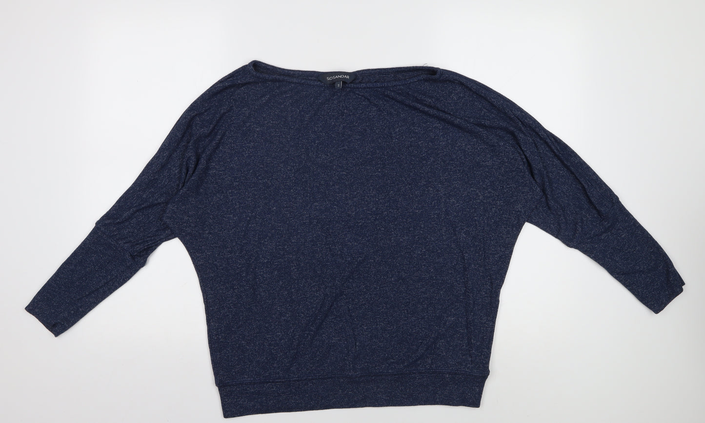 Sosandar Women's Blue Pullover Jumper Size S