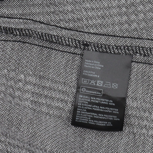 H&M Women's Grey Plaid Blazer Jacket Size 12
