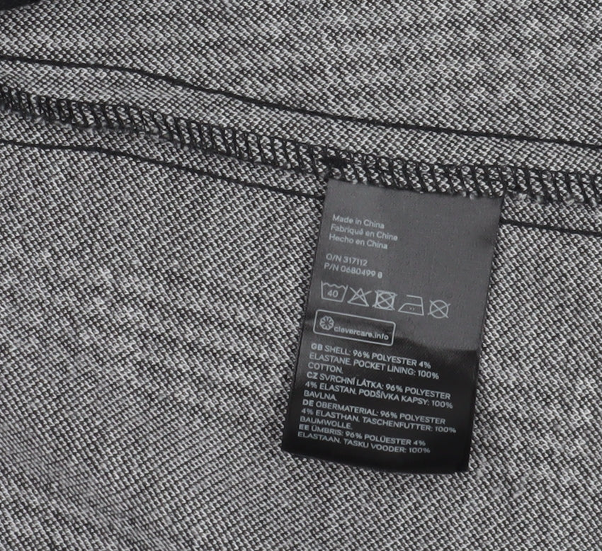 H&M Women's Grey Plaid Blazer Jacket Size 12