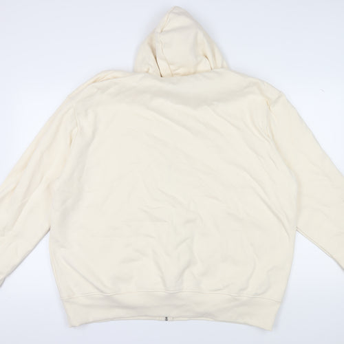 ASOS Men's Ivory Full Zip Hoodie 2XL