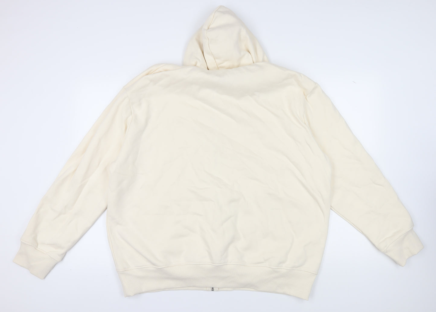 ASOS Men's Ivory Full Zip Hoodie 2XL