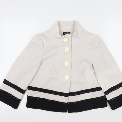 Principles Women’s White and Black Suit Jacket Size 12