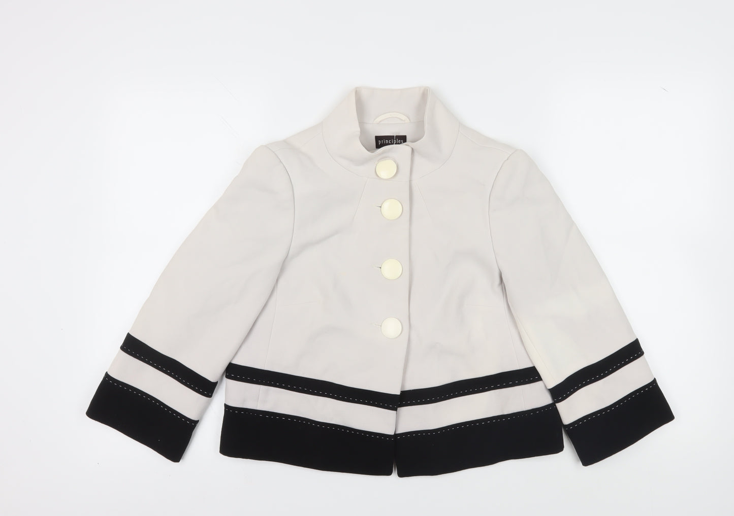 Principles Women’s White and Black Suit Jacket Size 12