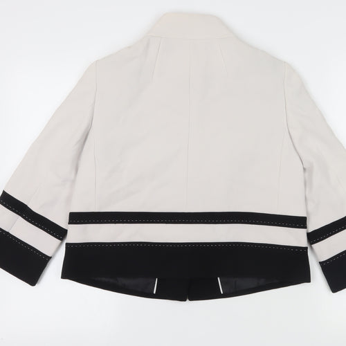 Principles Women’s White and Black Suit Jacket Size 12