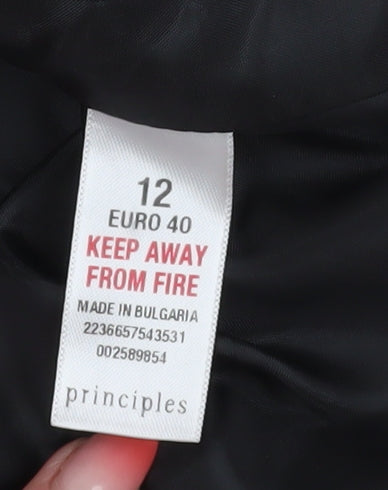 Principles Women’s White and Black Suit Jacket Size 12