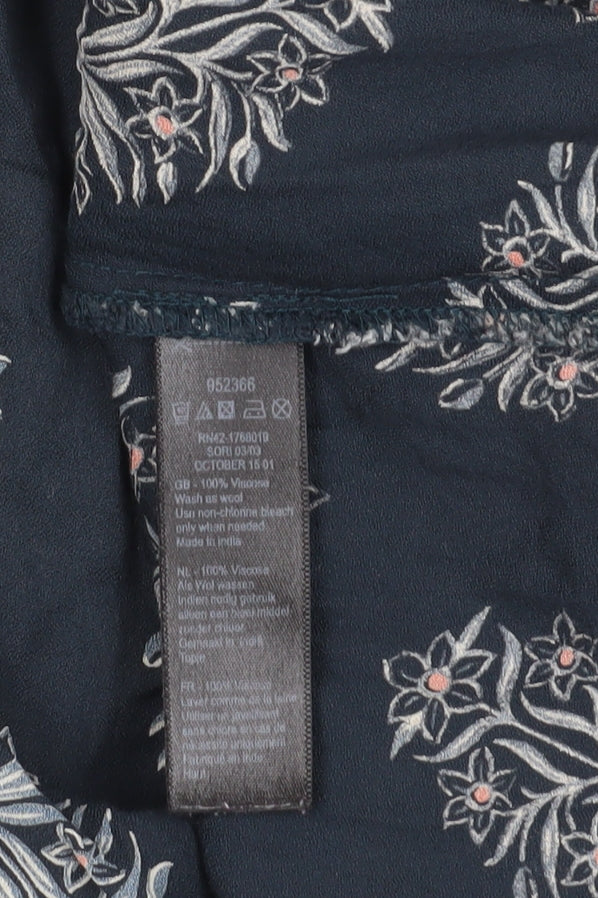 Monsoon Women's Blue Floral Tunic Blouse Size S