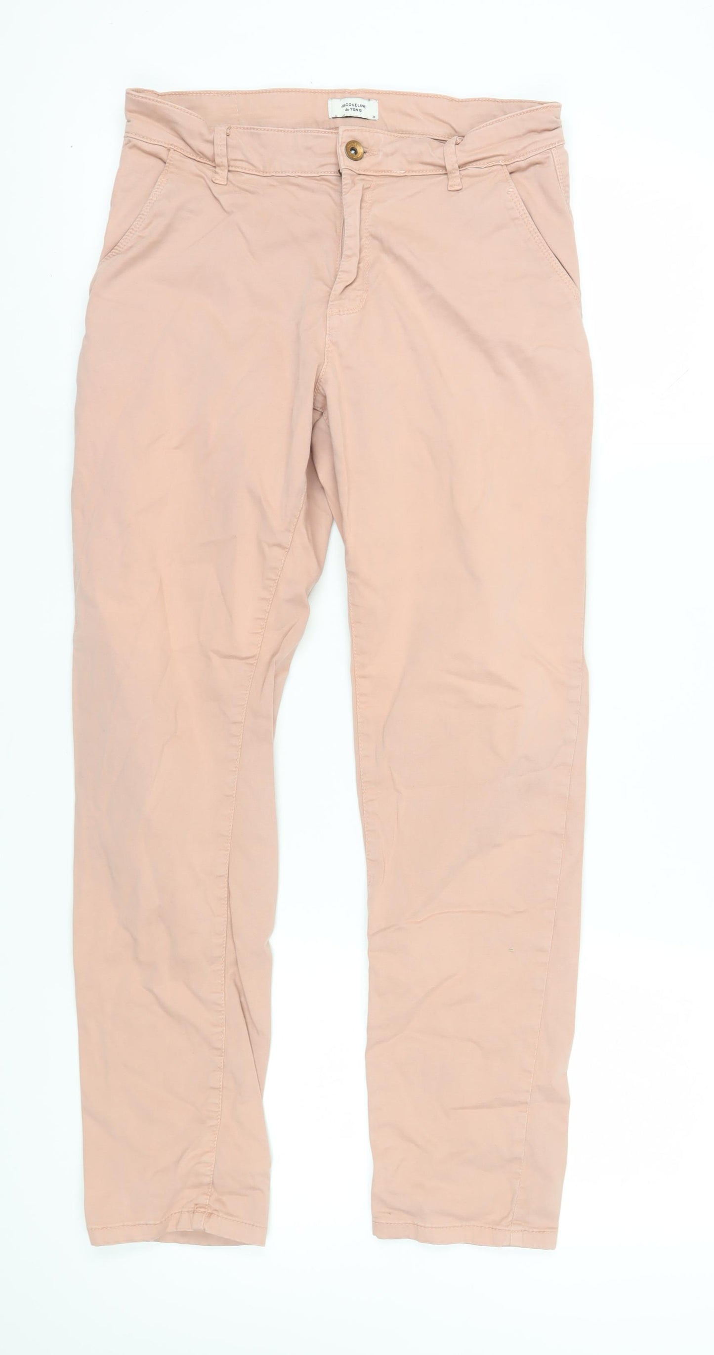Jacqueline de Yong Women's Beige Chino Trousers Size 10