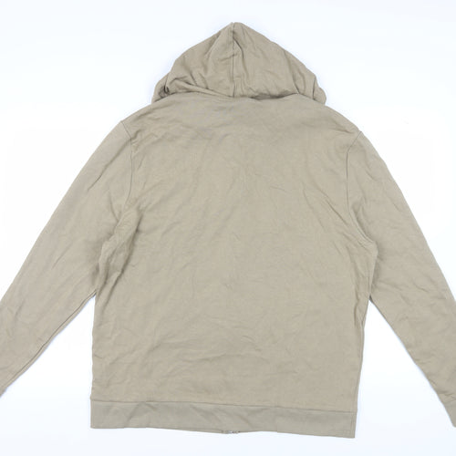 ASOS DESIGN Men's Beige 2XL Full Zip Hoodie