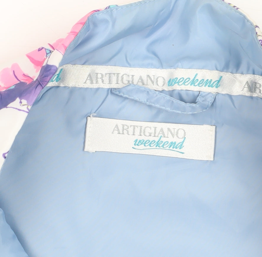 Artigiano Women's Multicoloured Quilted Floral Jacket 16