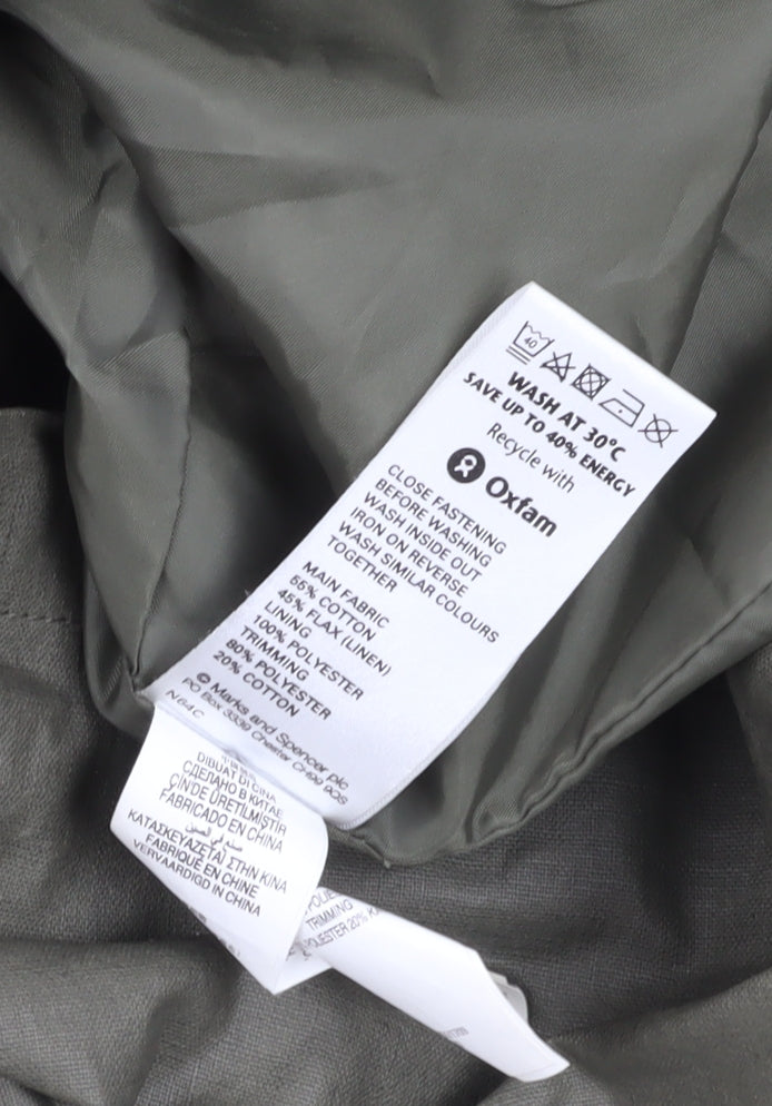 Marks and Spencer Women's Khaki Parka Jacket Size 16