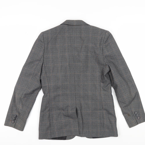 Marks and Spencer Boys Grey Check Blazer, 11-12 Years, Formal Jacket