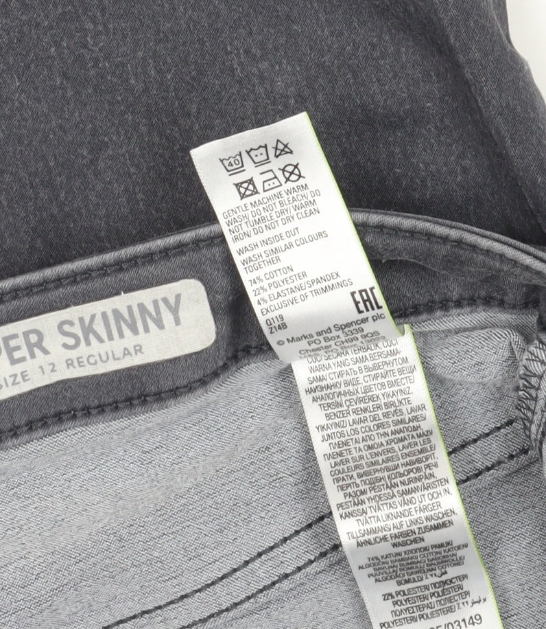 Marks and Spencer Women’s Grey Skinny Jeans Size 12