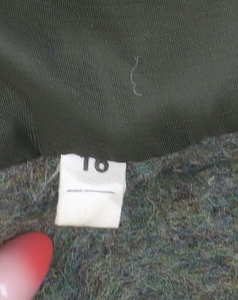 Windsmoor Women's Green Wool Coat Size 18 - Excellent Condition