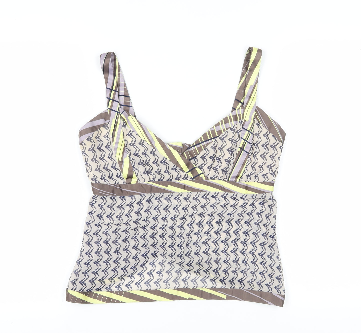 Reiss Women's Multicoloured Silk Wrap Blouse, Size L