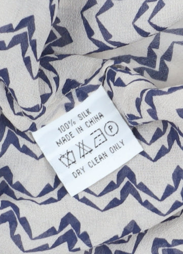 Reiss Women's Multicoloured Silk Wrap Blouse, Size L