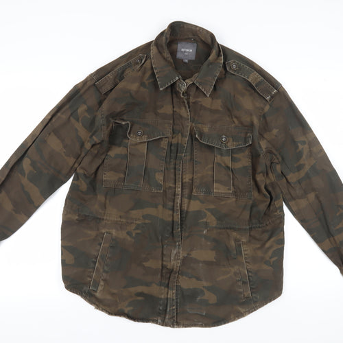 Next Women's Camouflage Military Jacket Size 16 Brown