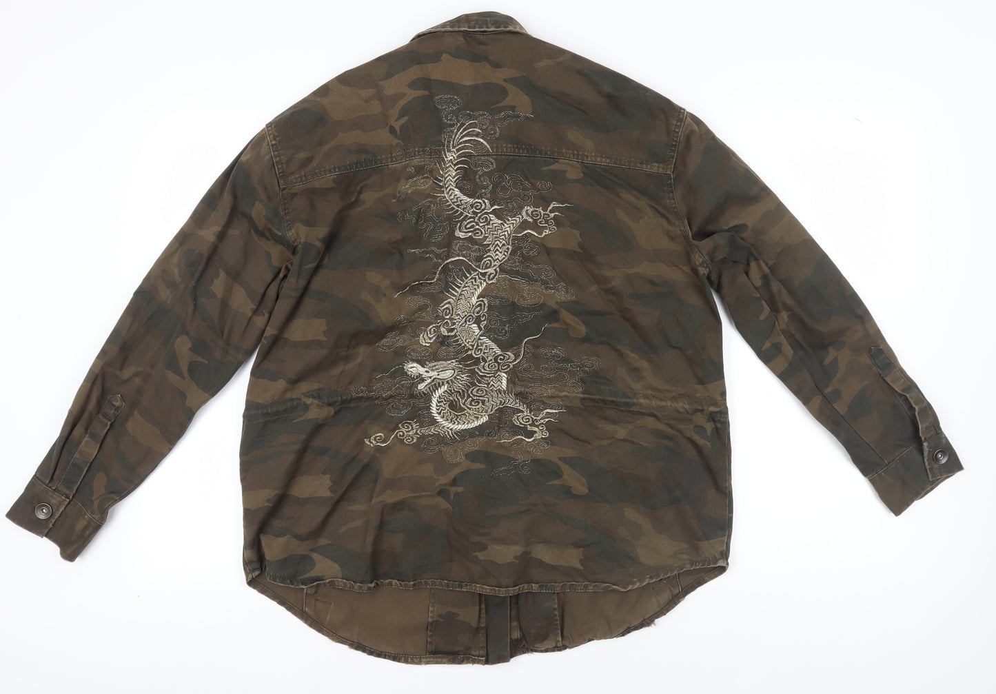 Next Women's Camouflage Military Jacket Size 16 Brown