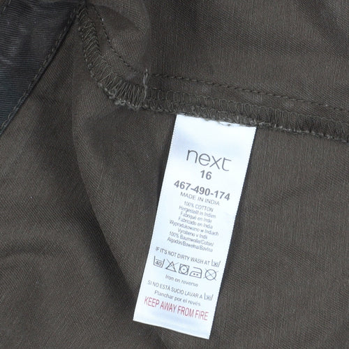 Next Women's Camouflage Military Jacket Size 16 Brown