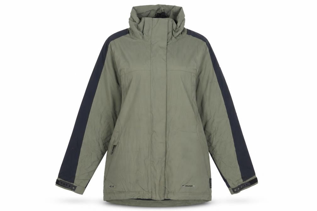Front view of Mountain Life Women's Green Parka Jacket, size 16