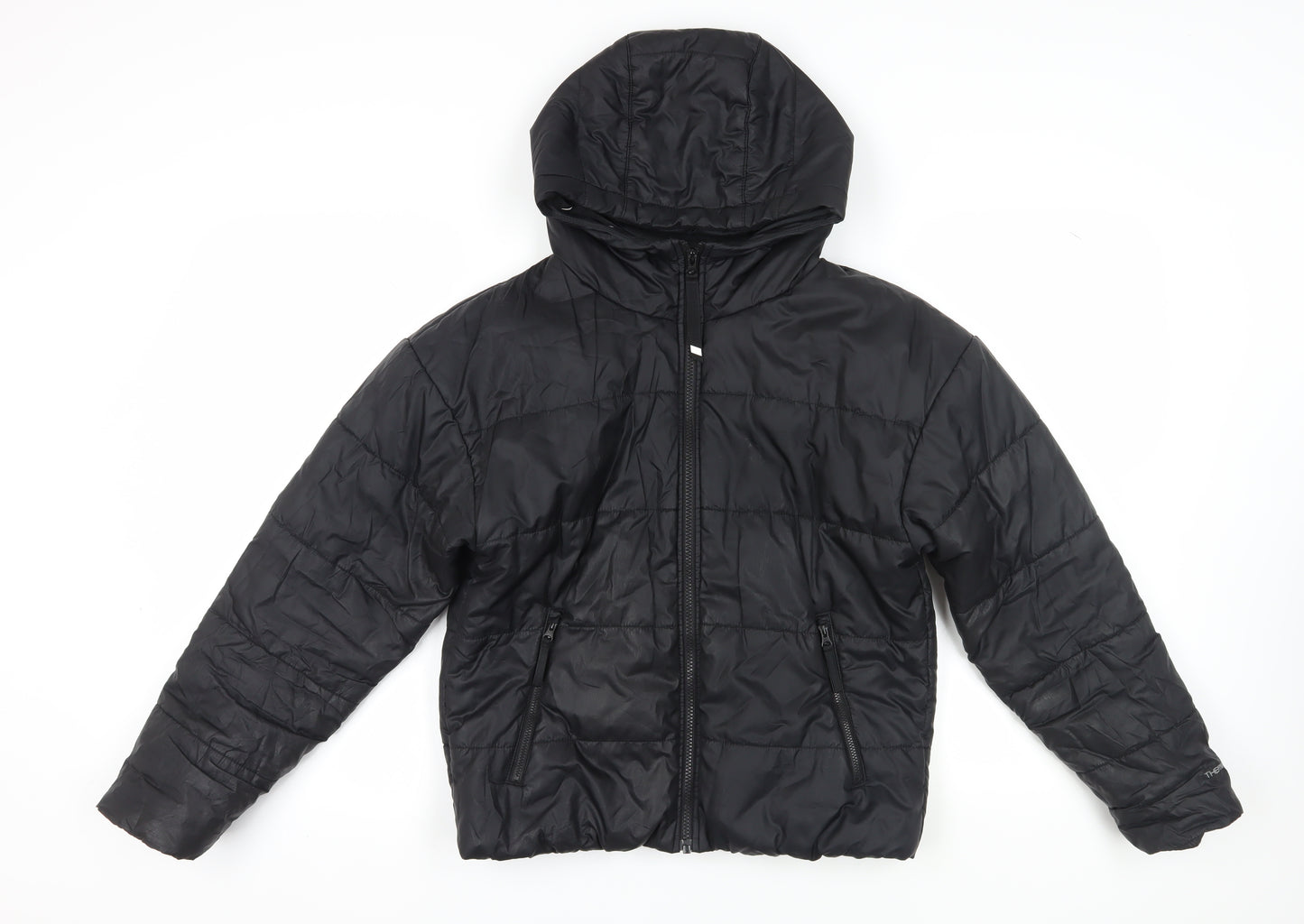 Nike Men's Black Puffer Jacket XS Hooded Sports