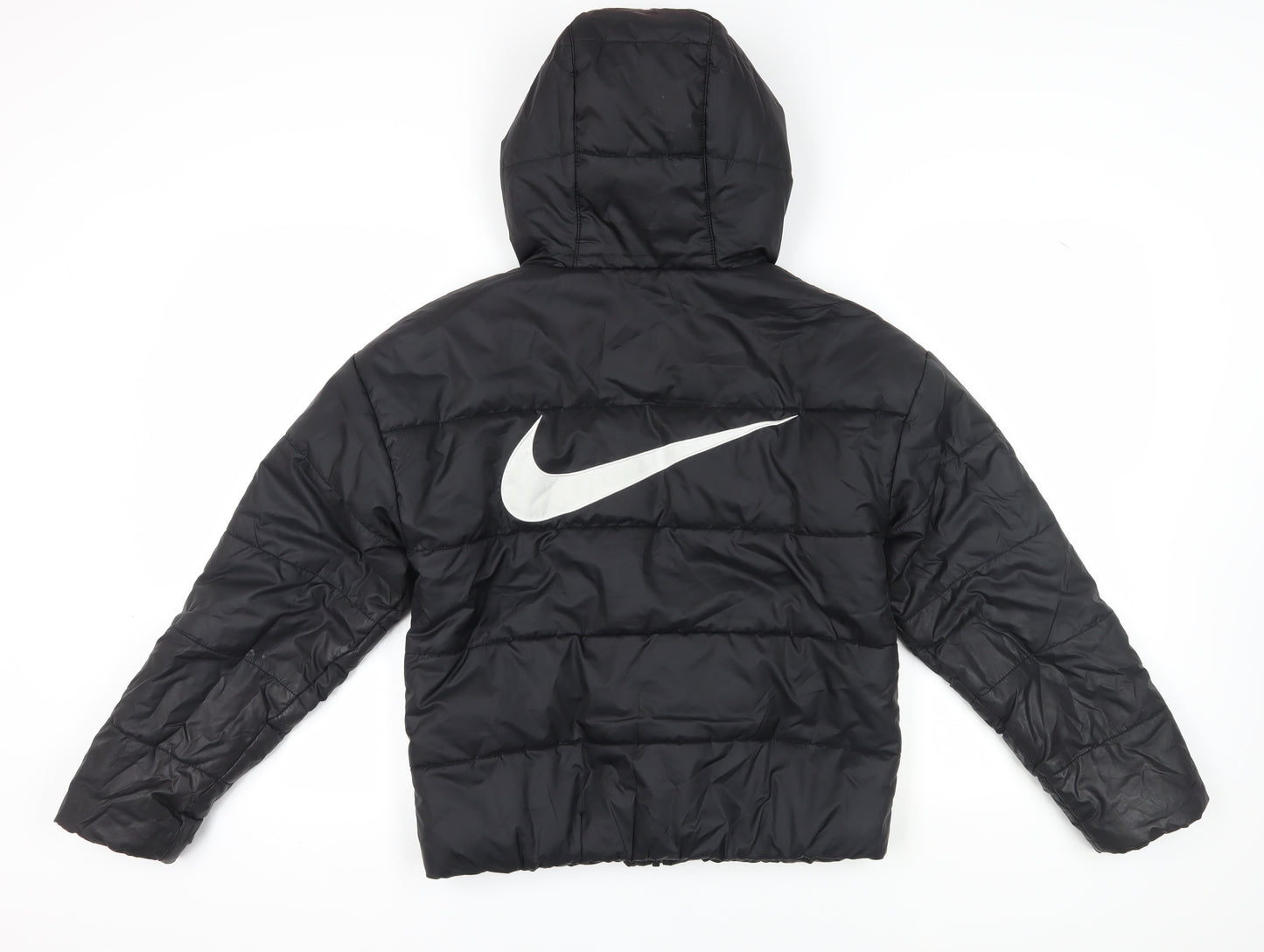 Nike Men's Black Puffer Jacket XS Hooded Sports