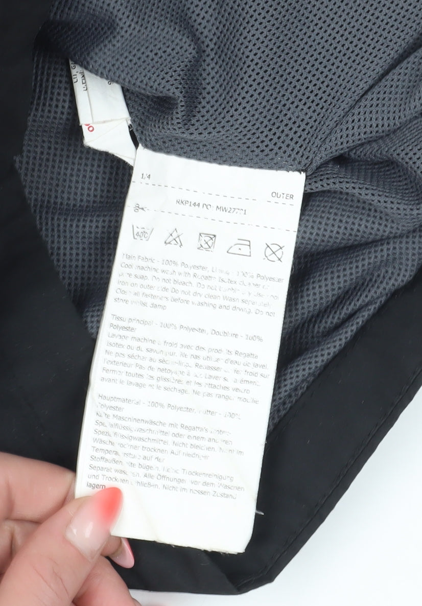 Regatta Boys Black Waterproof Puffer Jacket, Size 9