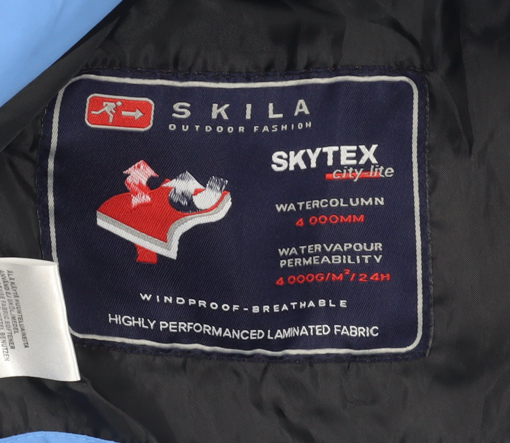 Skila Men's Blue Parka Windproof Jacket Size 38