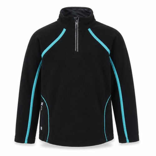 PBsport Boys Black Lightweight 1/4 Zip Fleece Sweatshirt