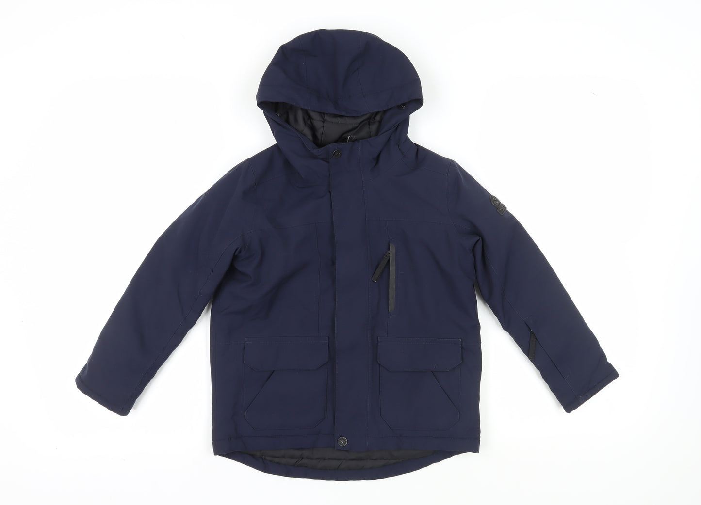 TOG 24 Boys Blue Hooded Jacket - Size 8 years, Polyester, Casual
