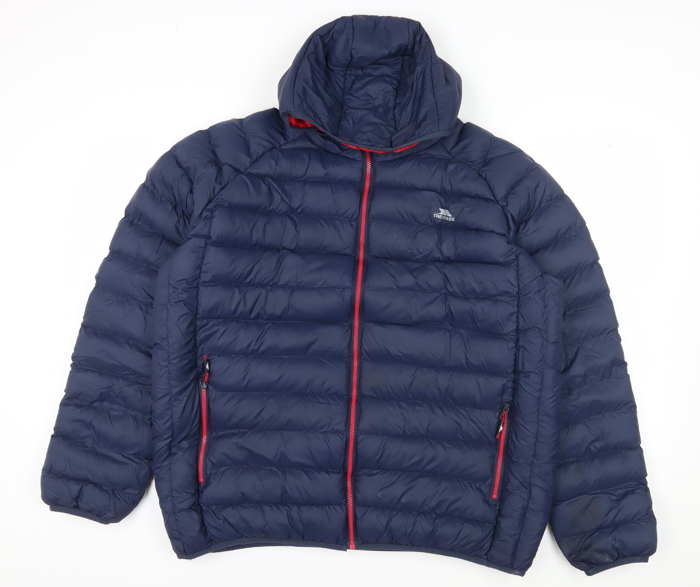 Trespass Men's Blue Puffer Jacket 3XL Hooded