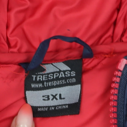Trespass Men's Blue Puffer Jacket 3XL Hooded