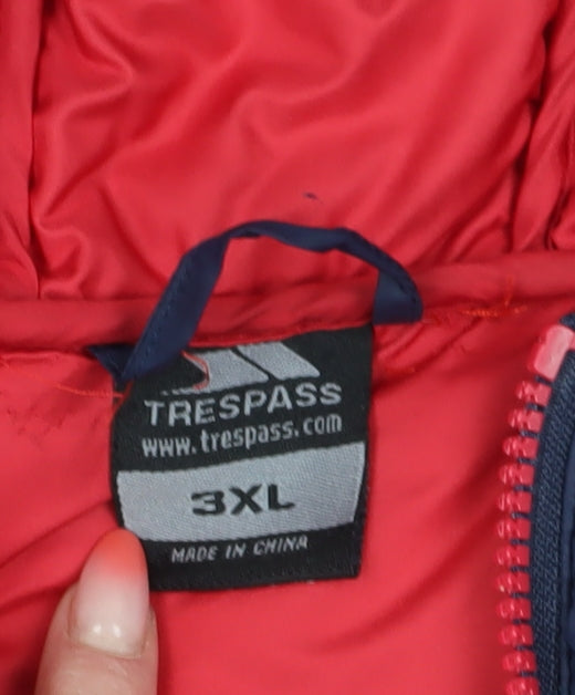 Trespass Men's Blue Puffer Jacket 3XL Hooded