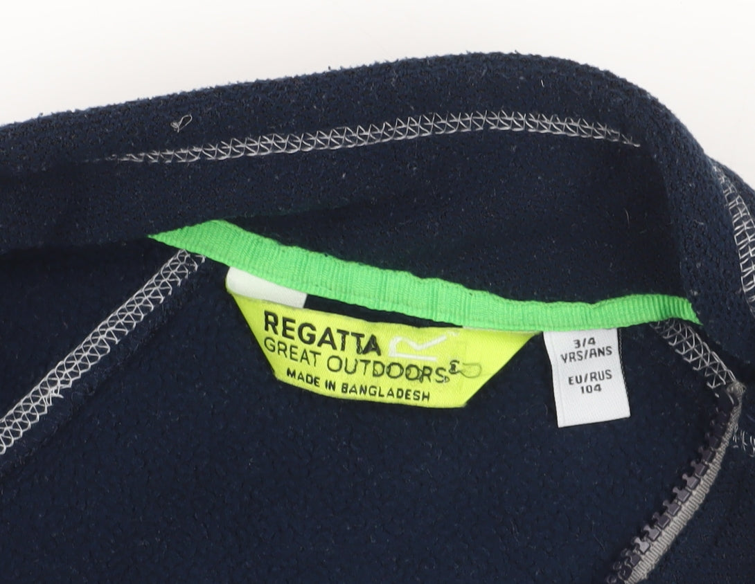 Regatta Boys Blue Fleece Jacket 3-4 Years Lightweight