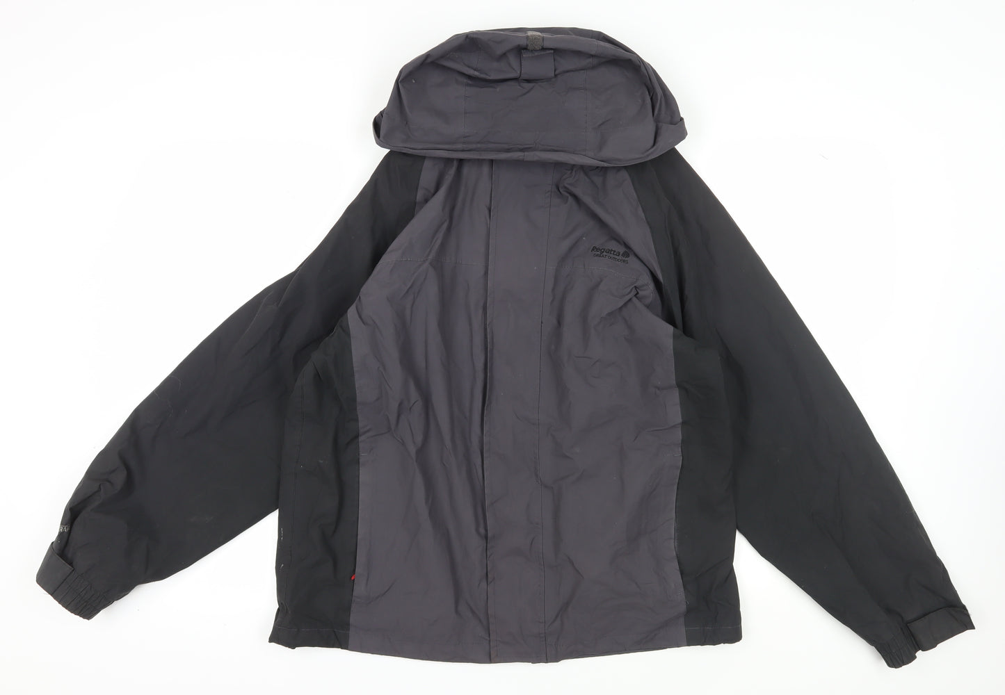 Regatta Men's Black L Hooded Waterproof Jacket