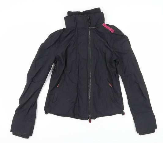 Superdry Women's Black Windbreaker Jacket Size M